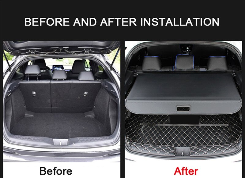 Voor Toyota C-HR Chr Black Suv Intrekbare Boot Kofferbak Bagage Security Shield Cargo Cover Accessoires