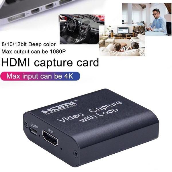 Mini 4K 1080P HDMI To USB 2.0 Video Capture Card Phone Game Recording Box for PC DVD Live Broadcast