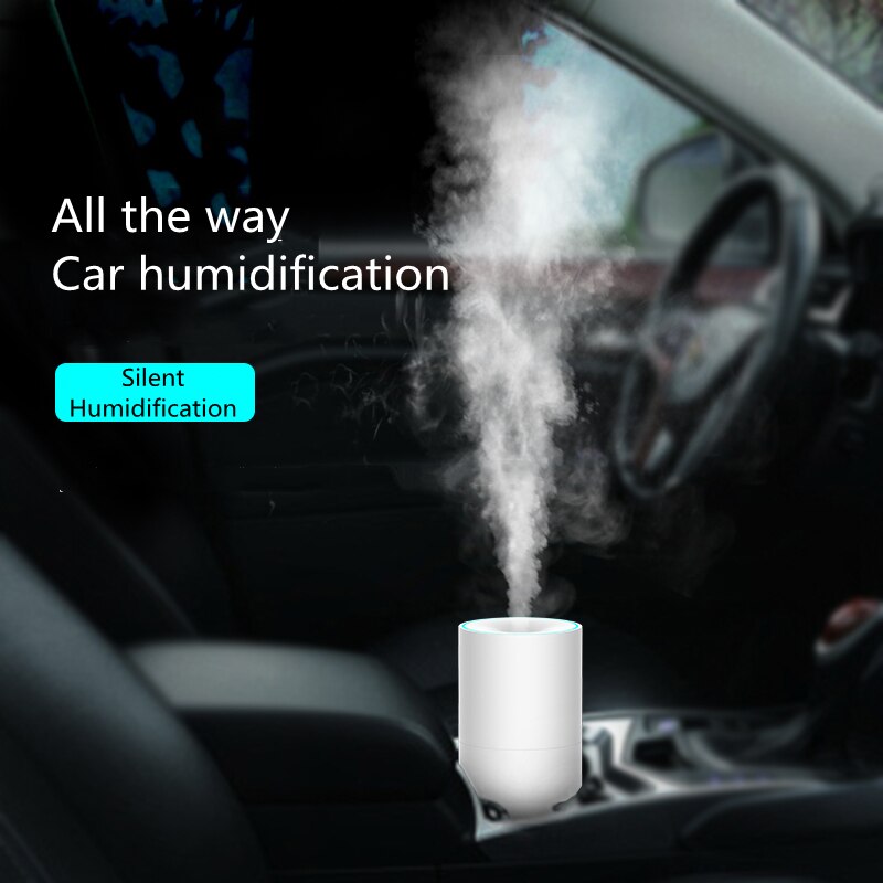 250ml USB Car Ultrasonic Humidifier/ Battery Portable Diffuser Silent Cool Mist Maker For Summer 4-8 Hours Work Desk Humidifier