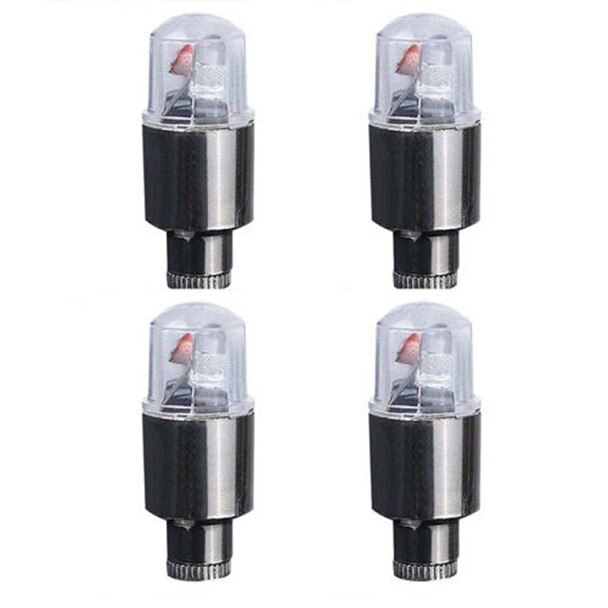 4X Vélo Voiture Moto Roue Pneu Pneu Vannes Bouchon Néon LAMPE DE POCHE LED Lampe Chaude Vélo accessoires Bâton Lumineux Vogue60: 4pcs