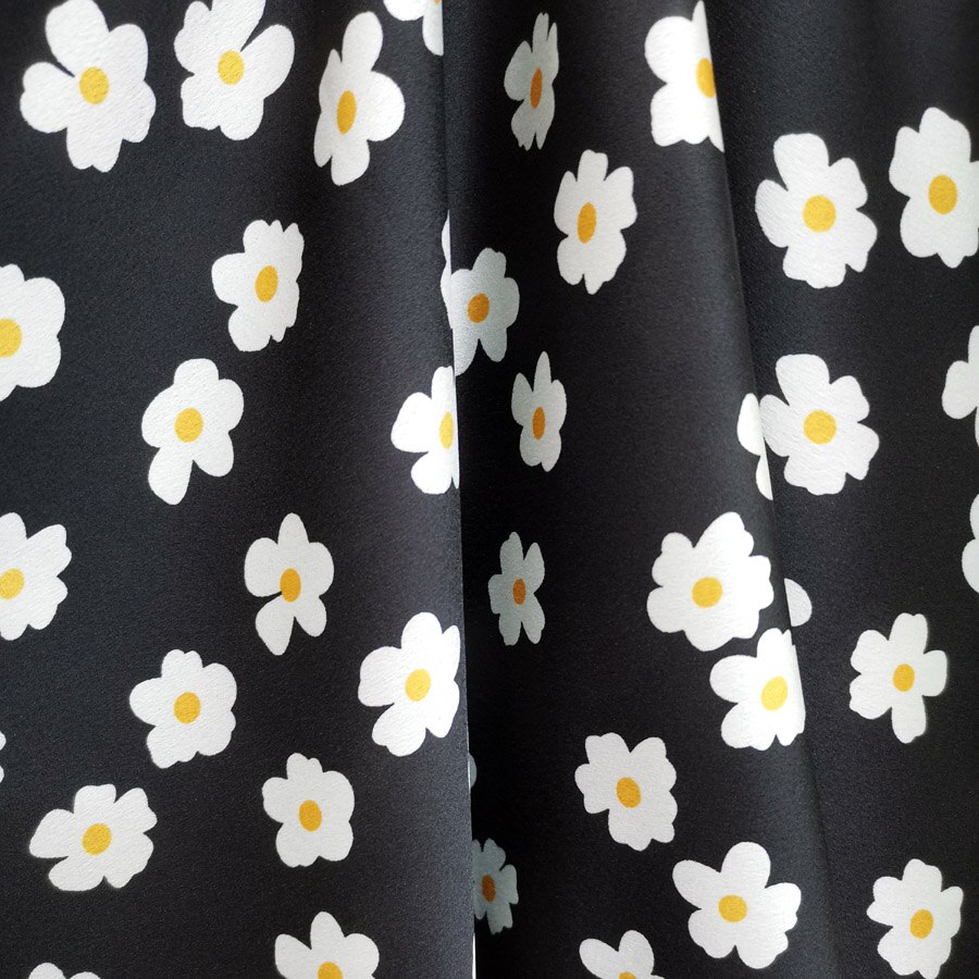 Glossy Daisy Dress Chiffon Material Tissue Fabric DIY Clothing Sewing Textile Summer Cloth