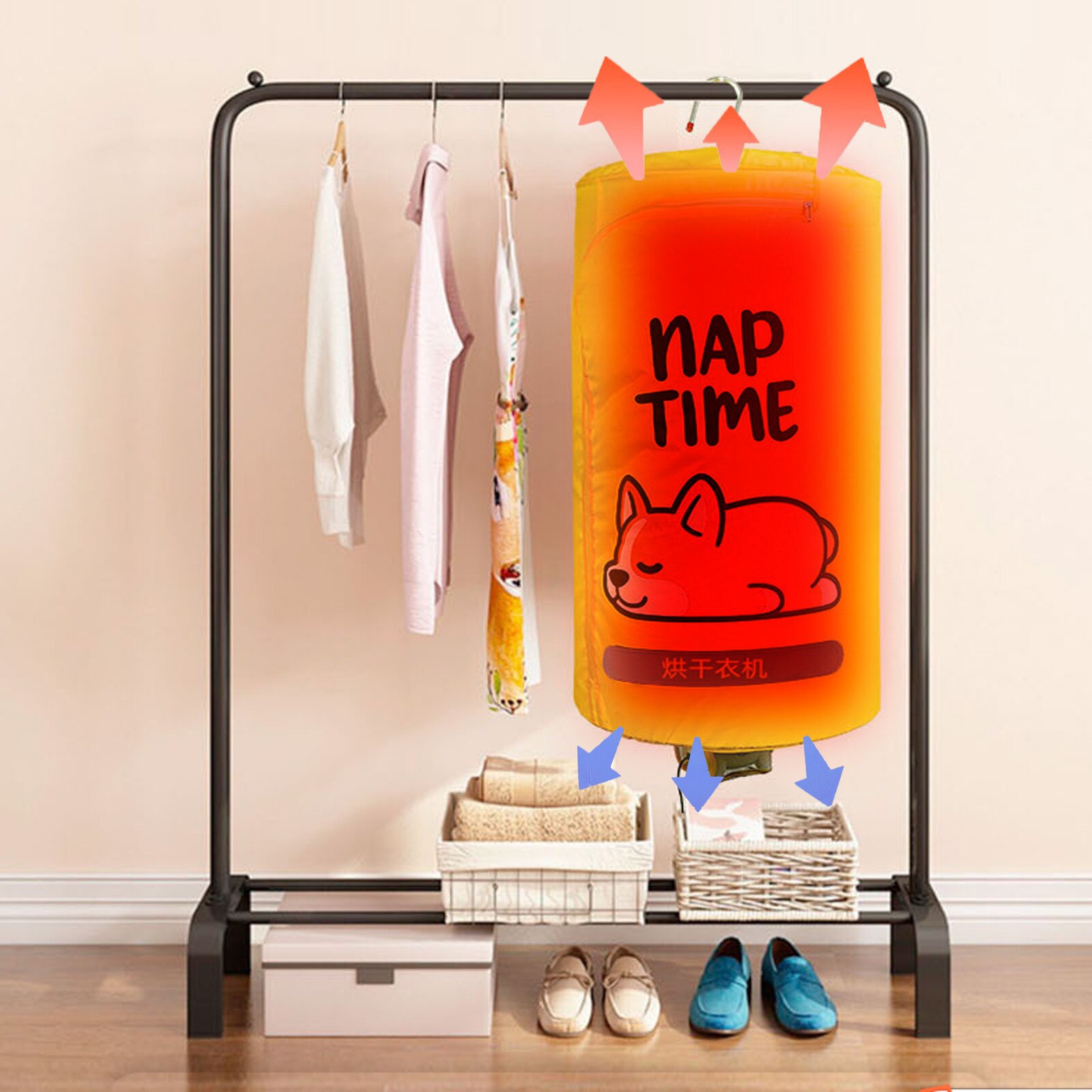 Portable Clothes Dryer Household Drying Travel Portable Underwear Sterilization Storage Dry Clothes Machine Secadora De Ropa