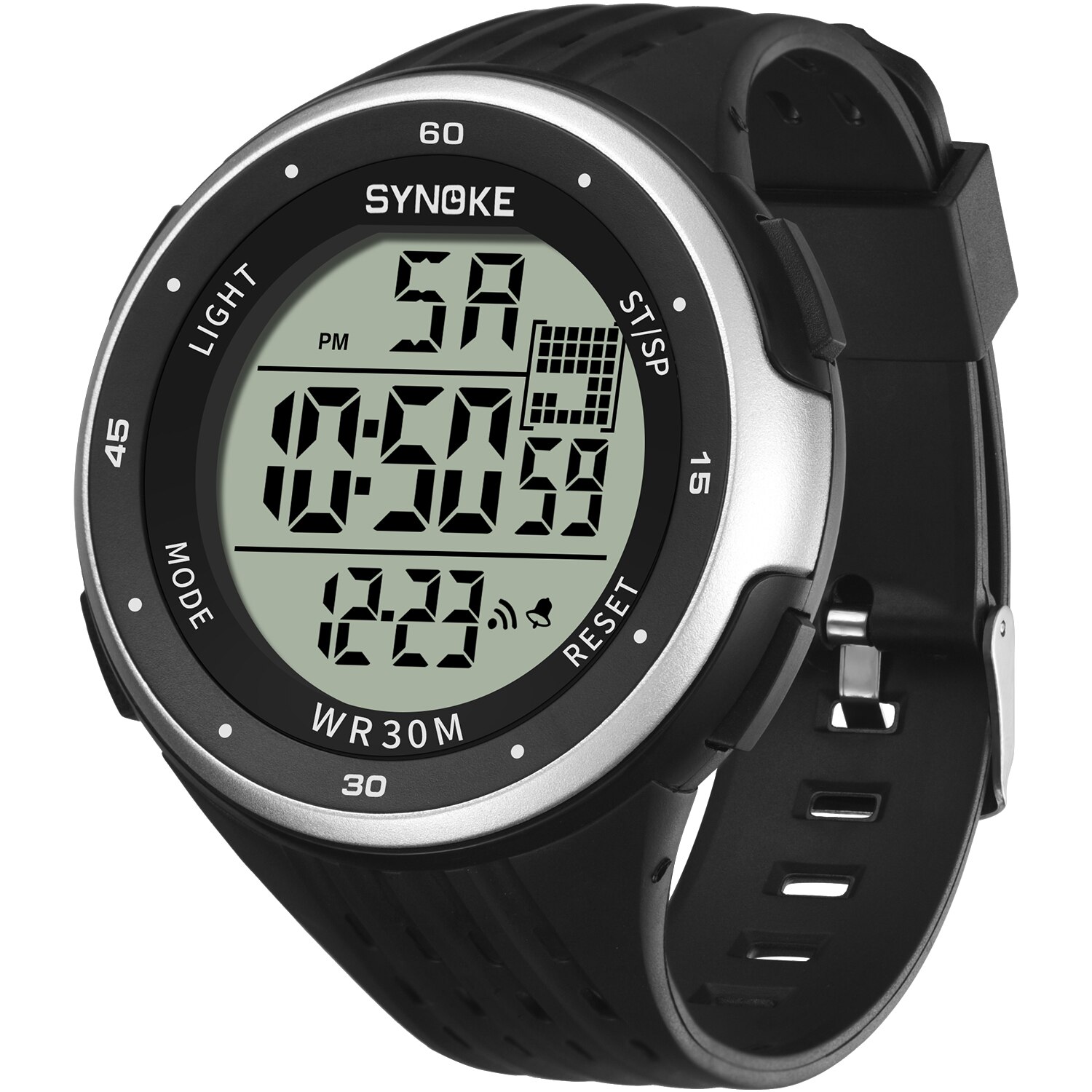 Synoke Mannen Digitale Horloge Led 3M Waterdichte Mannelijke Horloges Chronograaf Kalender Alarm Sport Horloges Relogio Masculino