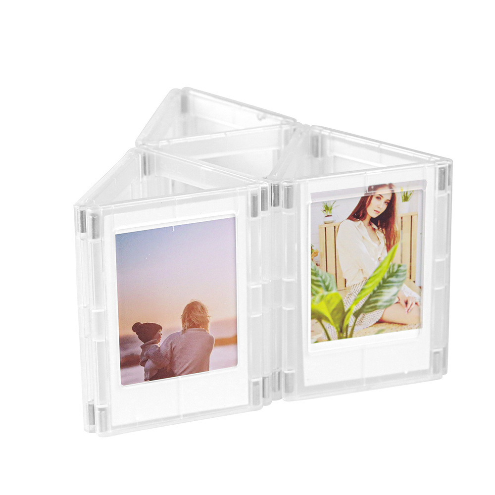 3-Zoll-Fotorahmen mit Magnet-Designrahmen für Polaroid Foto Mini-Acryl-Magnet-Bilderrahmen, transparenter Acryl-Displayständer