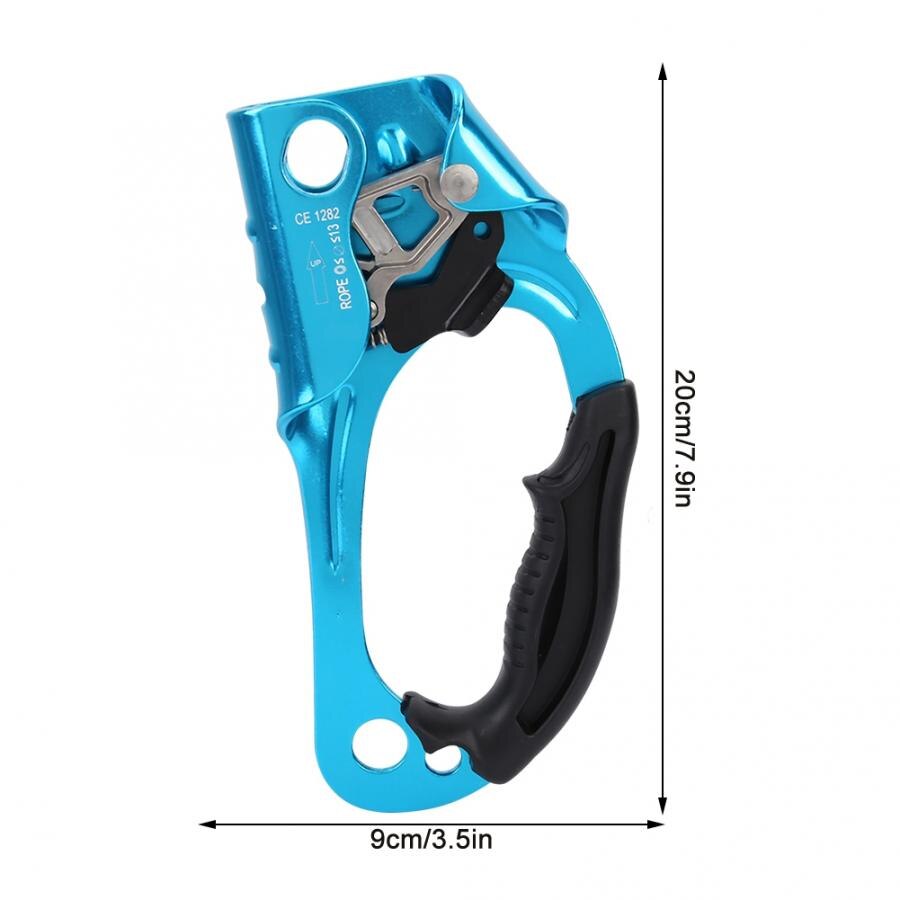 Professionele Outdoor Alpinisme Klimmen Rechterhand Ascender Descender Greep Klem Voor 8-13 Mm Touw Outdoor Snoeien Apparatuur