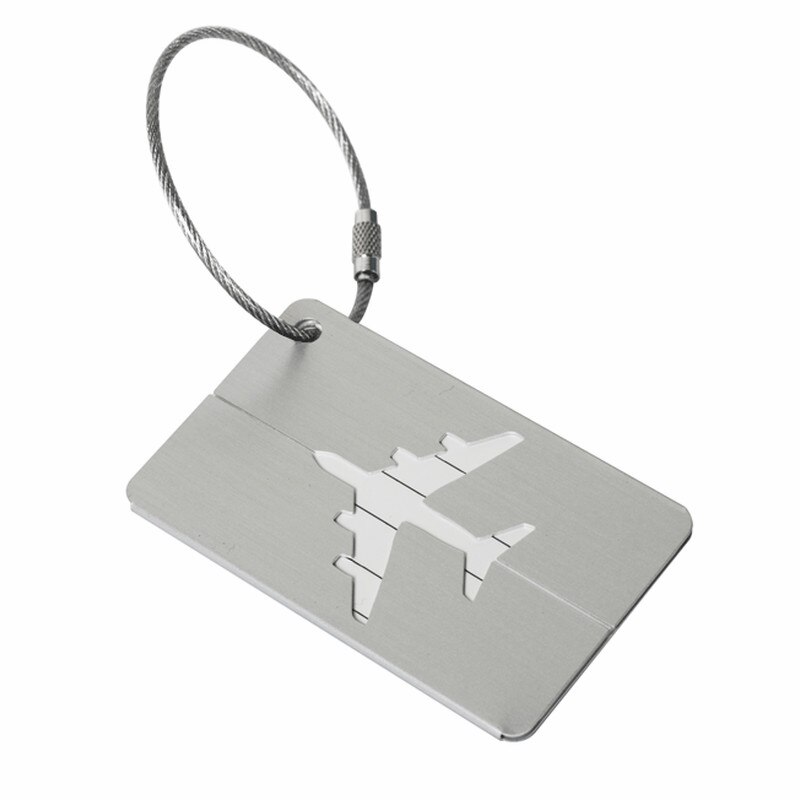 Aluminium Alloy Luggage Tags Plane shape Baggage Name Tags Suitcase Address Label Holder Travel Accessories