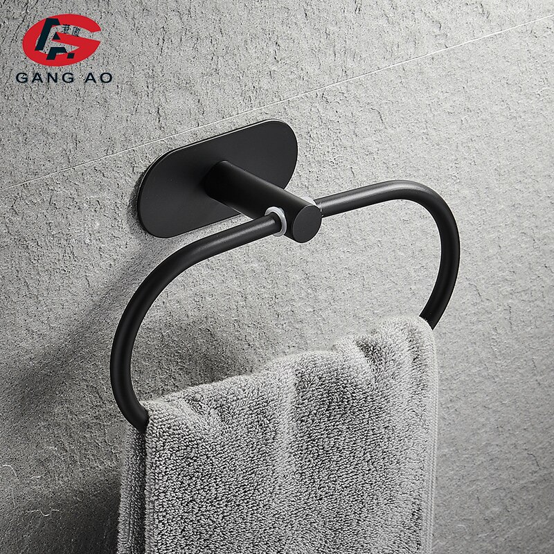 Bathroom Hardware Set Black Robe Hook Towel Rail Bar Rack Bar Shelf Tissue Paper Holder Toothbrush Holder Bathroom Accessories