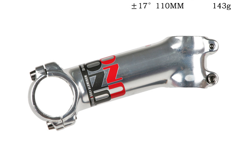 Zilver Uno Mountainbike Mtb Ultralichte Racefiets Stuurpen 7 /35 /17 ° Graden Van de Negatieve Hoek Stem Kraan: 17 degree 110mm