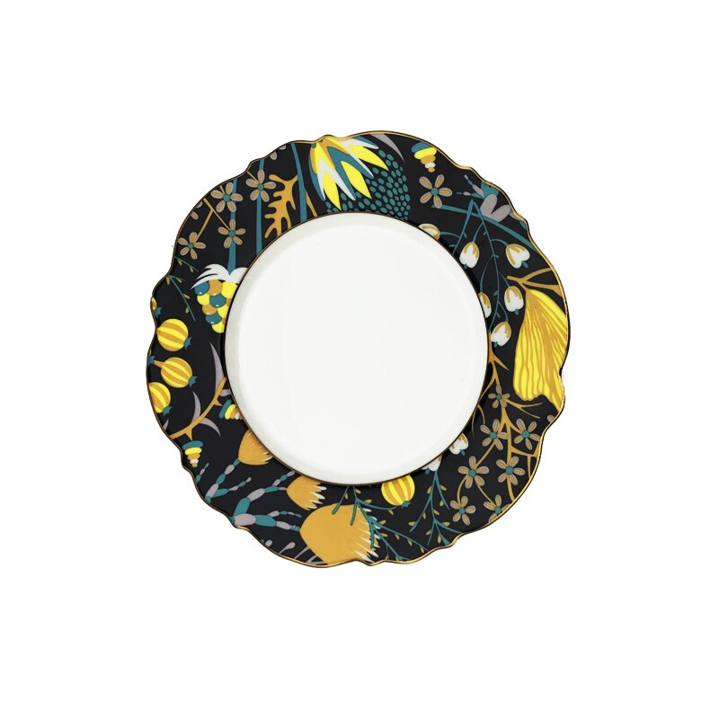 Assiette à dîner fantaisie en porcelaine, vaisselle rétro, vaisselle, plats à Steak, tasse à café, thé, plateau à Dessert, outil de dîner, 1 pièce