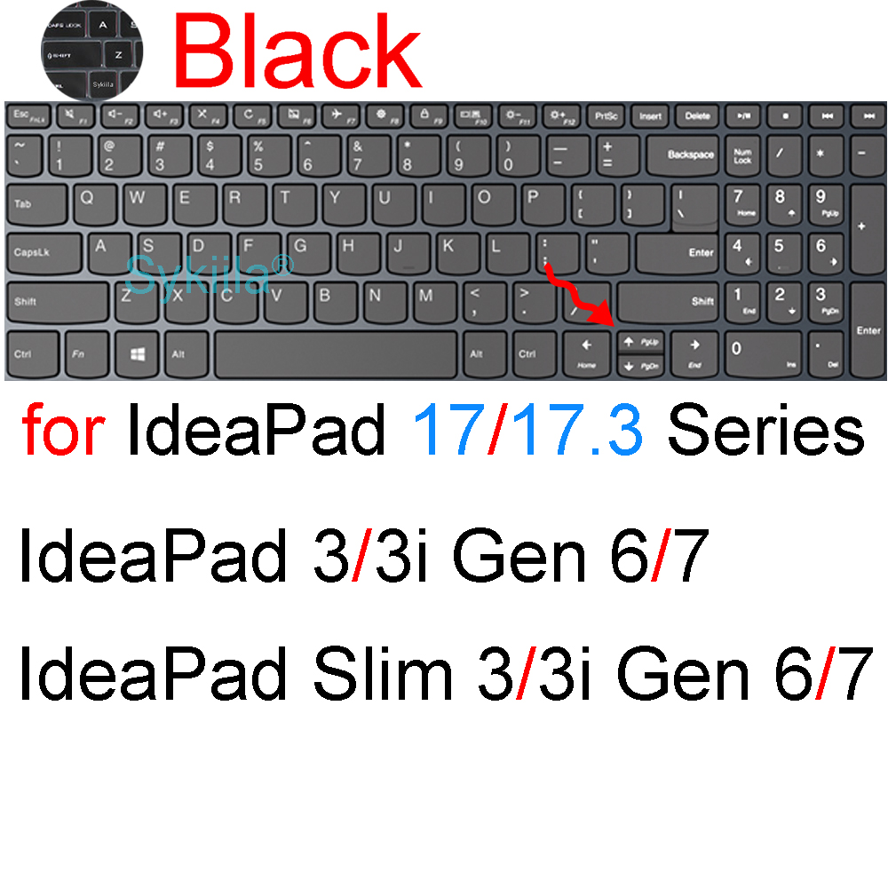 Tastaturabdeckung für Lenovo IdeaPad 3 schlank 3i Profi 5 biegen 5i 1 1i Gen 9 8 7 6 14 15 15,6 16 17 Silikon-Schutzhülle: Weiß