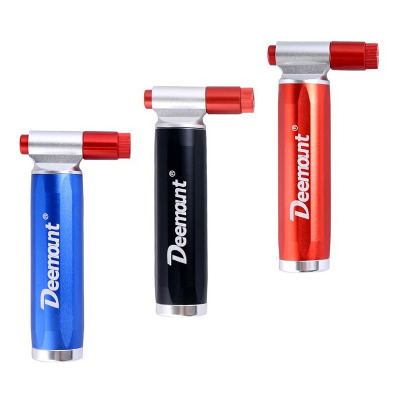 Deemount Top Bicycle CO2 Cartridge Air Pump Mini Portable Ball Cycling Mountain Bike Tire Pump Inflator Dual Head