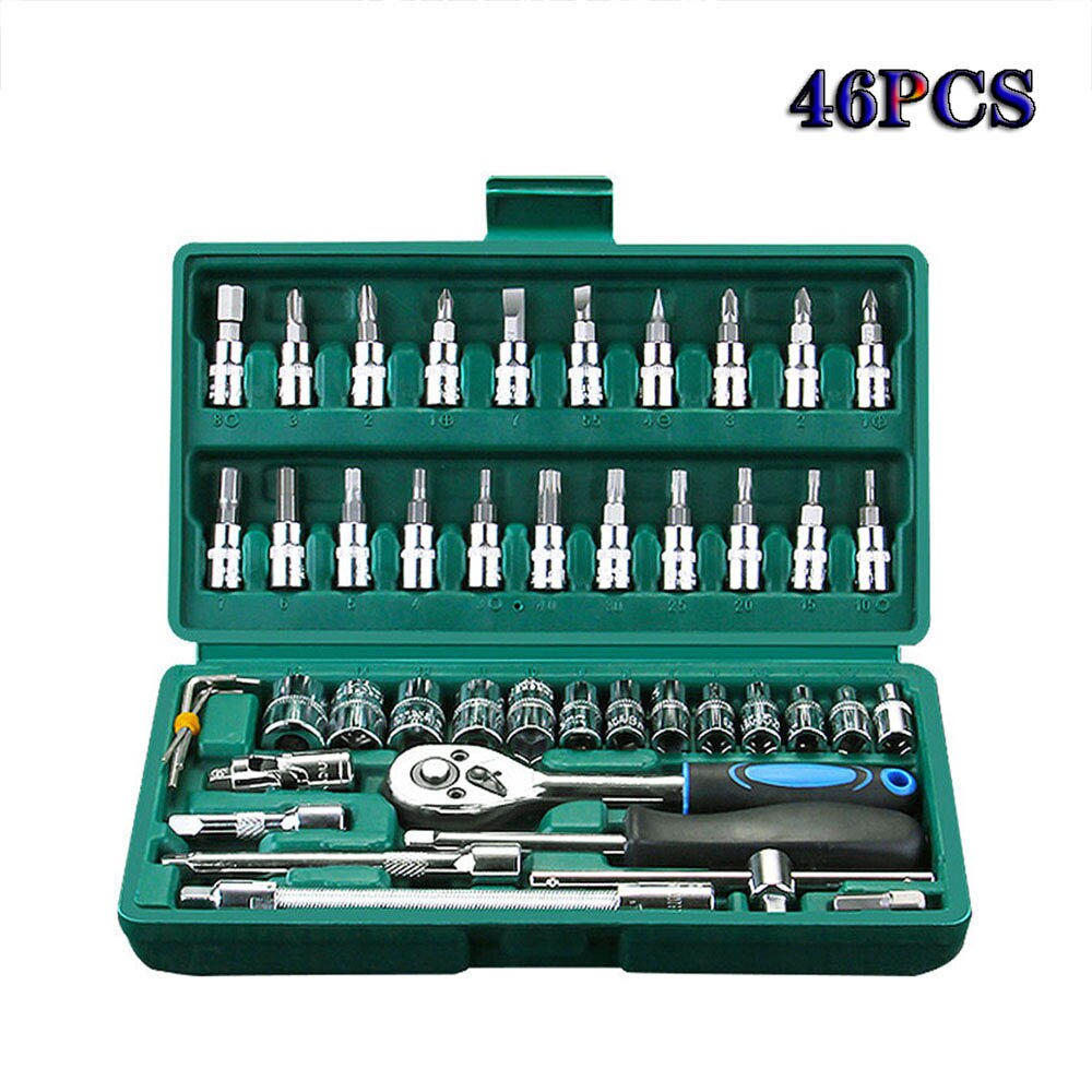Car Repair Tool Set Hand Tool socket wrench tools Key Wrench Screwdriver Set Repairs Tool Home Wrench Set Ratchets Spanner: A-1