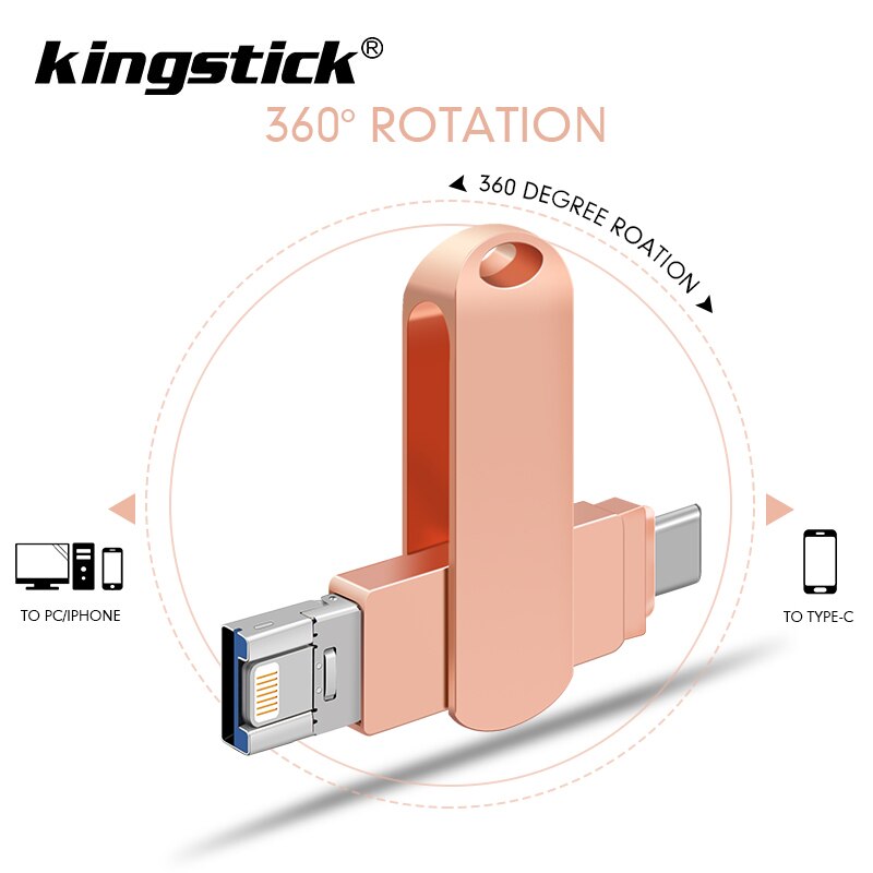 Metalowa pamięć usb flash 128 typ gb-c Pendrive 32gb 64gb Usb3.0 dysk flash dla iPhone X/8 Plus/8/7 Plus pamięć usb