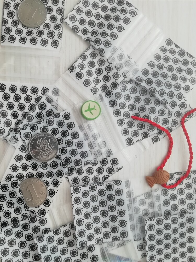 5858 Reißverschluss sehr klein Kunststoff taschen 100 Ziplock Baggies abspielen Junge Hase Wiederverschließbaren Polyethylen Griff Siegel Taschen 05: Ball 8 / Größe(Zoll) 2X2