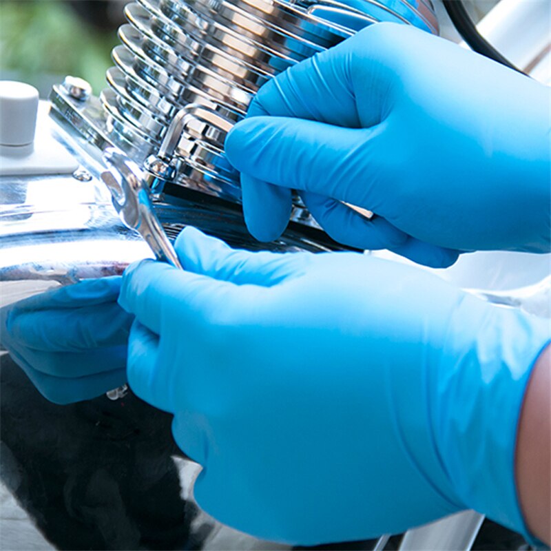 Nitrile Gloves 50pcs/100pcs Household Kitchen Cleaning Laboratory Mechanic Anti-Static Disposable Nitrile Gloves Work Safety