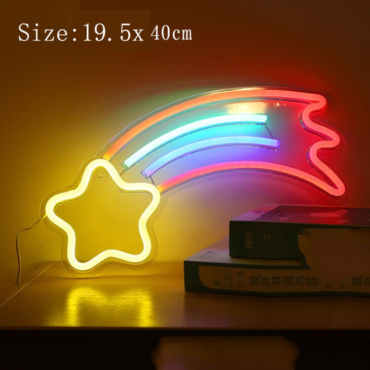 INS Style USB LED Wall Lamp Flamingo Cat Lip Star Cloud Night Light For Room Decor Wedding Bithday Bachelorette Party: 9