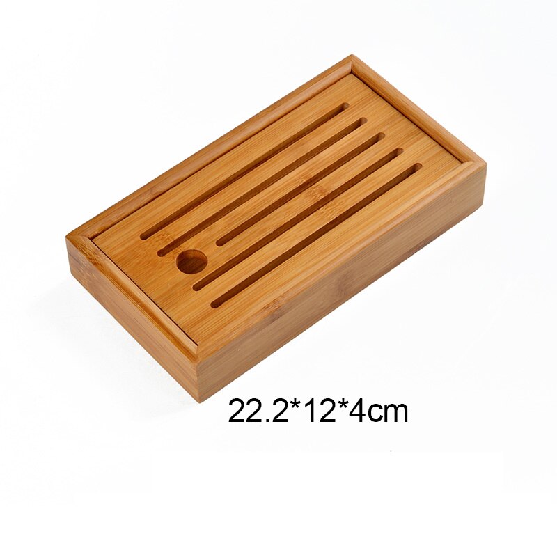 Kung Fu Tea Set Natural Bamboo Tea Tray Rectangular Traditional Puer Wooden Tea Tray Chahai Tea Table
