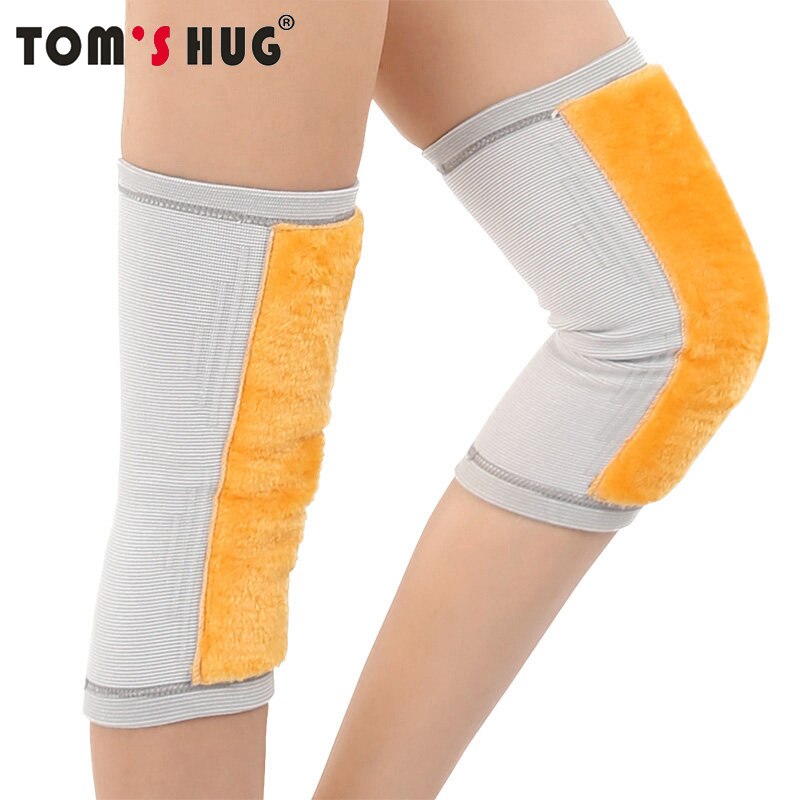 Rodillera de terciopelo dorado con soporte para la rodilla de Tom's Hug, 1 Uds. Plus, rodillera cálida de terciopelo, rodillera elástica para gimnasio, rodillera deportiva