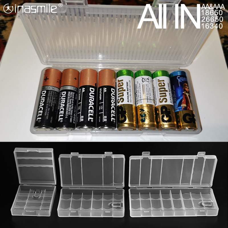 Alle In Batterij Houder Storage Box Voor 2 4 8 Aa Aaa Batterij Case Voor 18650 26650 16340 Oplaadbare Batterij container Organizer