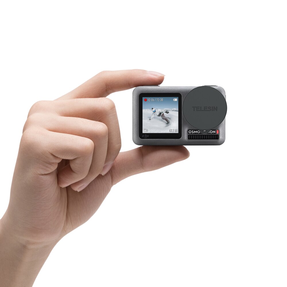TELESIN Silicone Rubber Lens Cap Protector Black Cover For DJI Osmo Action Camera Accessories