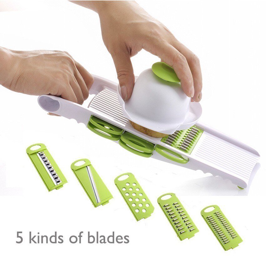 Multifunctionele Groente Slicer Cutter Keuken Accessoires Papaya Cutter Fruit Peeler Aardappel Wortel Scheerapparaat Slicer Driver Gereedschap: Green Without Box