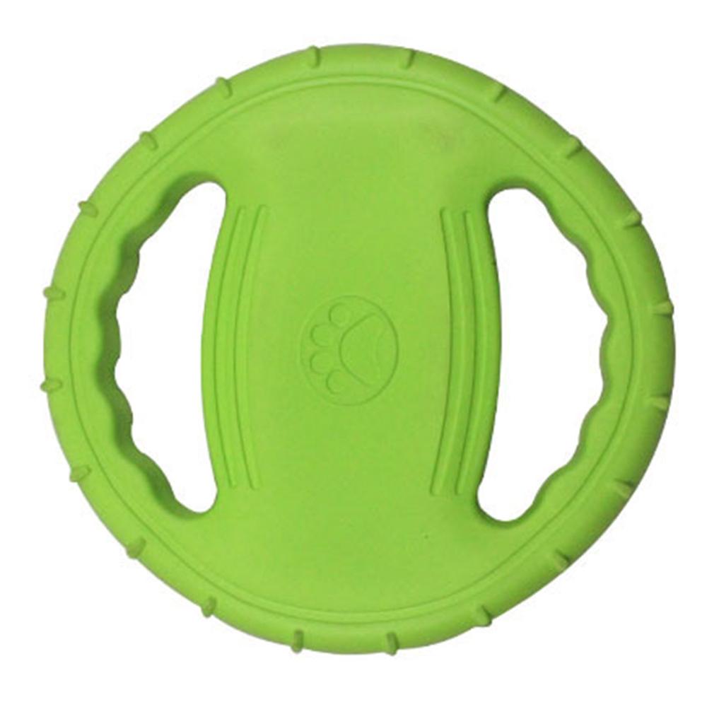 Juguete interactivo para perros, platillo volador para masticar, goma de silicona antipequeña, suministros para mascotas: green