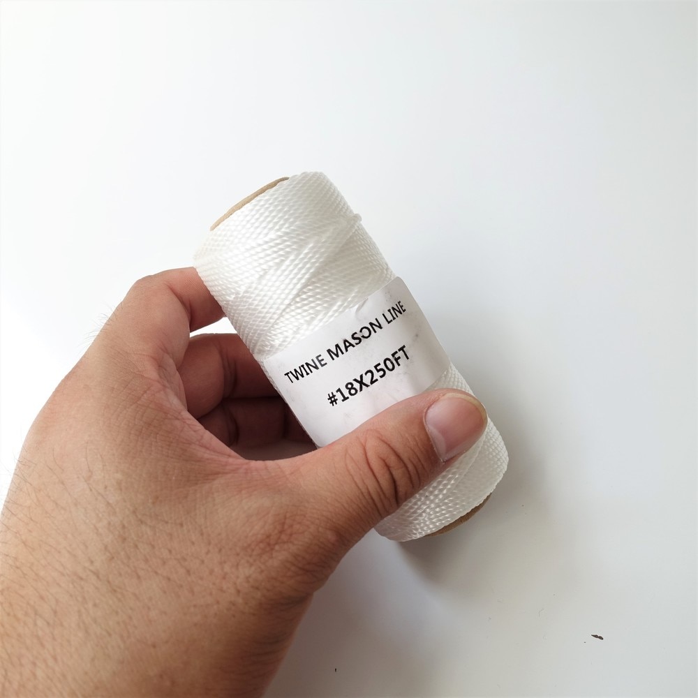 250FT(76m) #18 Twisted PP Mason Line Chalk rope Abrasion Rot Mildew Resistant, Masonry Marine Fishing DIY Crafting Gardening