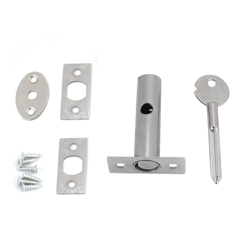 Stainless Steel Pipe Tube Lock Invisible Pipe Well Lock Locker For Fireproof Door Escape Aisle Locks Concealed Door Hardware