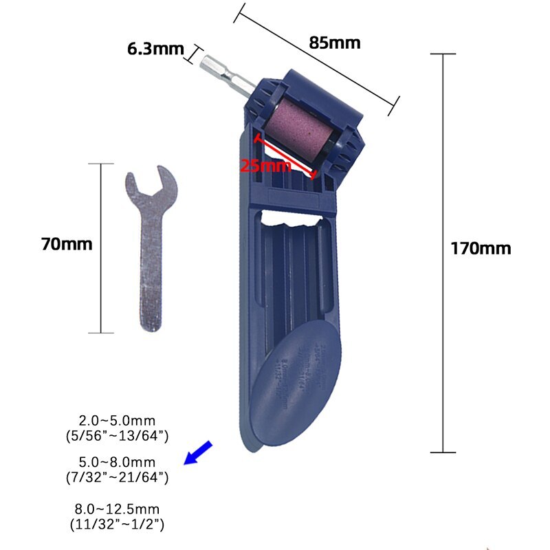 Draagbare Korund Slijpschijf Boor Slijper Titanium Boor Draagbare Boor Aangedreven Tool Onderdelen Bit Slijpen Machine