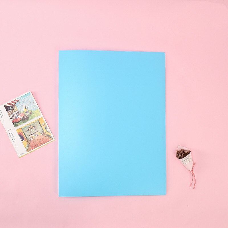 Sac de rangement pour fichiers et documents, pochette de rangement pour Album, croquis, dessin, fourniture de bureau pour étudiants, A3, 20/30 feuilles, 8k: 30 pages blue