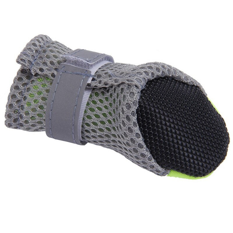 Pantofi respirabili pentru câini cizme anti-alunecare pentru animale de companie protectoare pentru labe curele reflectorizante câine pantofi moi respirabil plasă