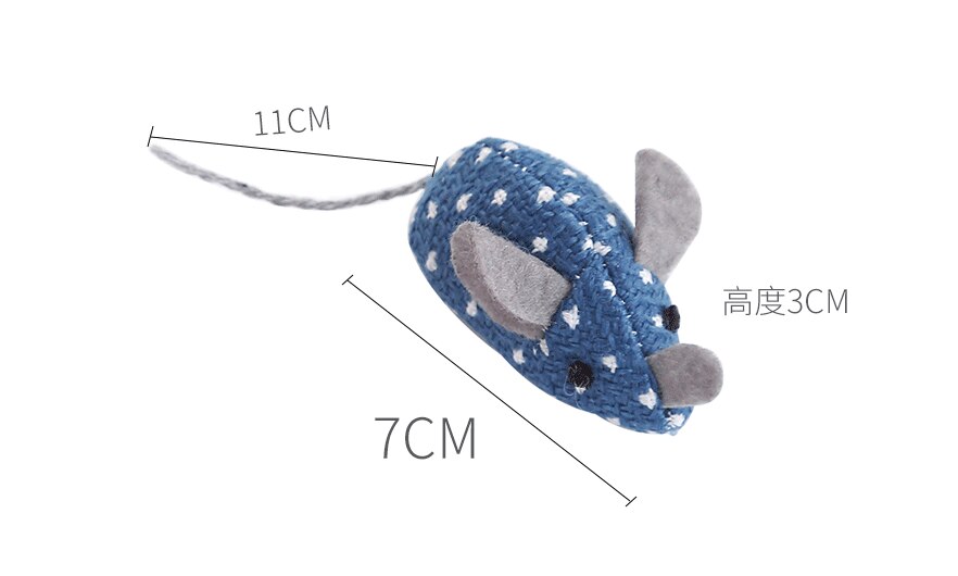 3 couleurs peluche chat jouet minuscule souris coton-rempli jouet mignon doux chats jouet chat fournitures produits pour animaux de compagnie fausse souris: Blue