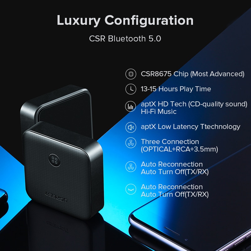Ugreen transmetteur r cepteur bluetooth 5 0 aptx grandado