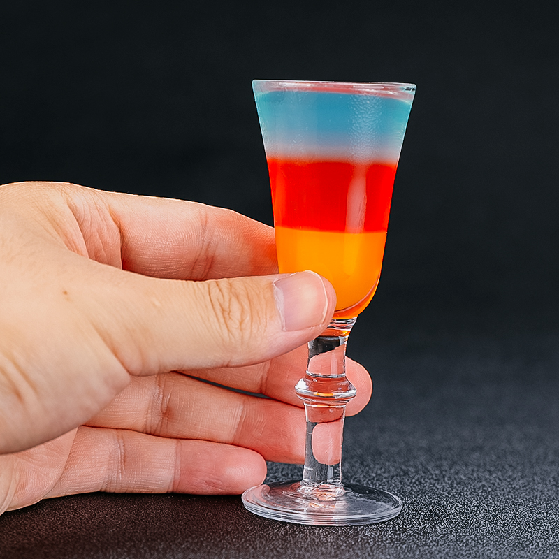 Oppstammet likør/snapsglass snapsglass regnbuecocktailglass 30ml -  pakke  av 4