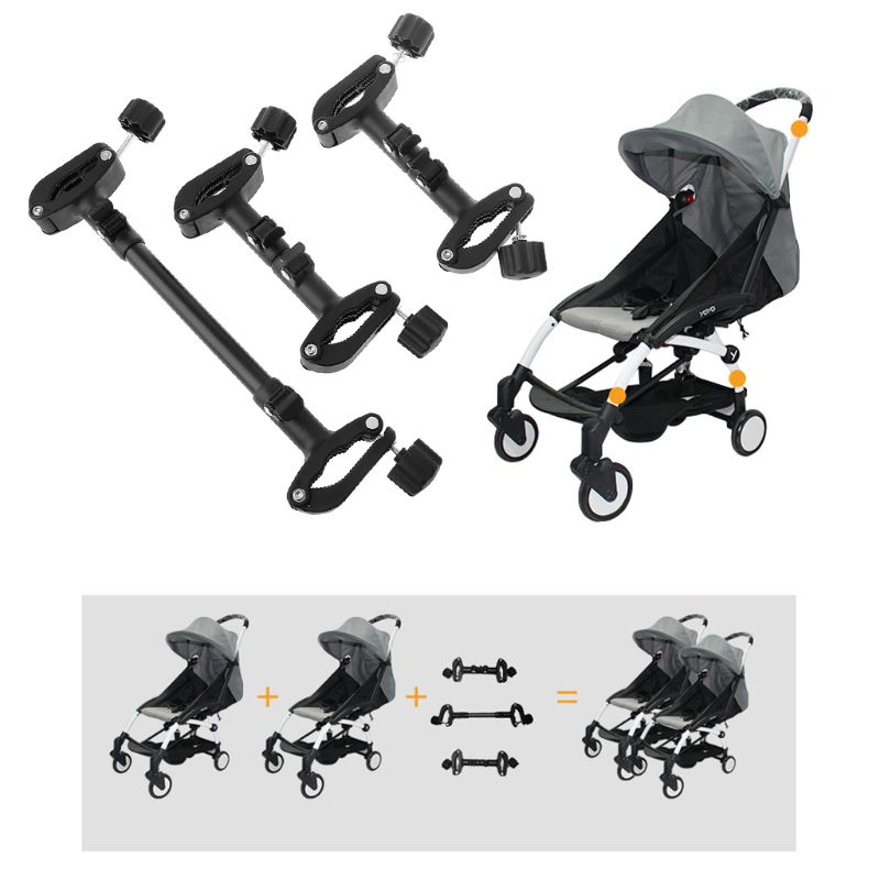 3 Pcs Baby Winkelwagen Monteren Connector Gezamenlijke Linker Verstelbare Lengte Twin Kinderwagen Connect Adapter Outdoor Peuter Accessor