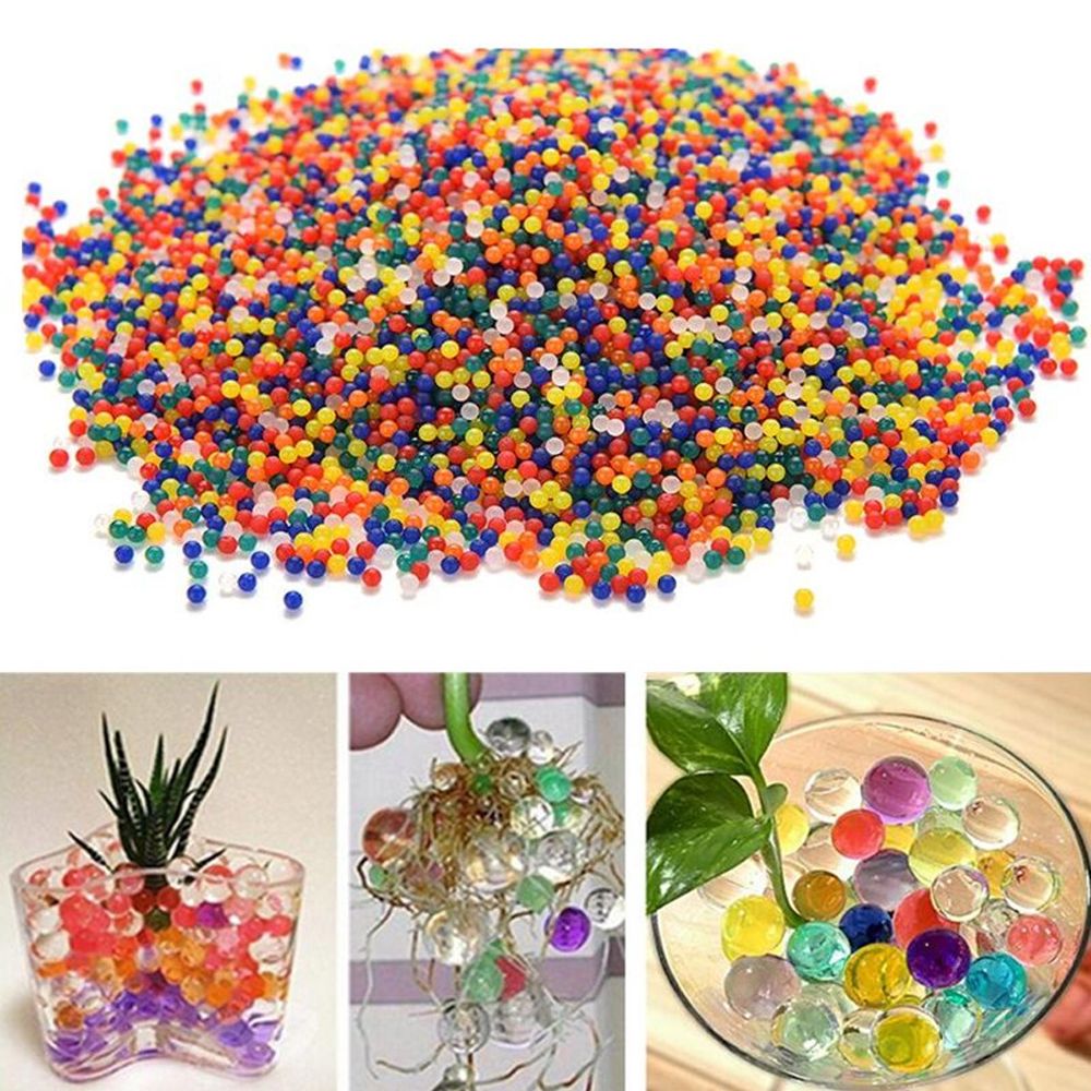 Perles d'eau en Hydrogel pour enfants, 500 pièces, cristal, terre, boue, plante d'eau, fleur, gelée, boules d'eau, jouet, Vase, décoration