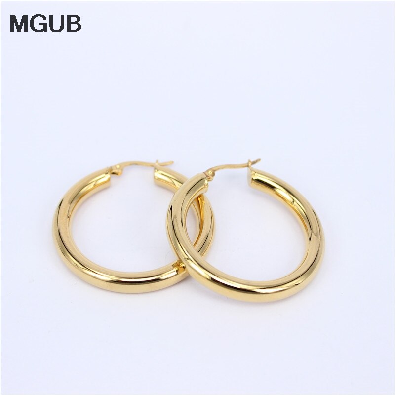 316L stainless steel jewelry earrings Gold color female Hoop earrings for Women LH143