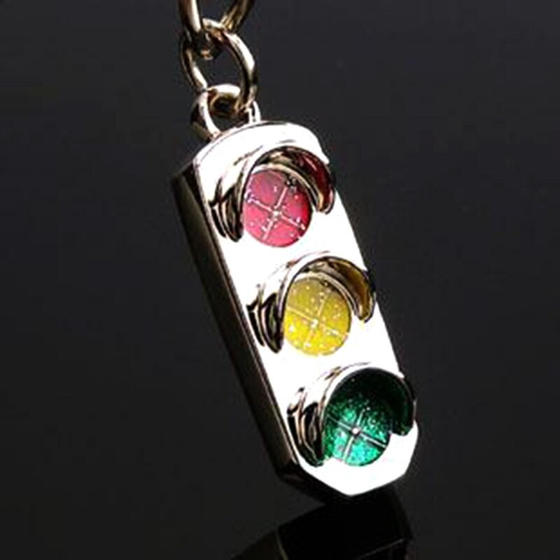 Red And Green Lights Traffic Light Keychain Car Key Chain Male Women's Key Ring 1Pcs