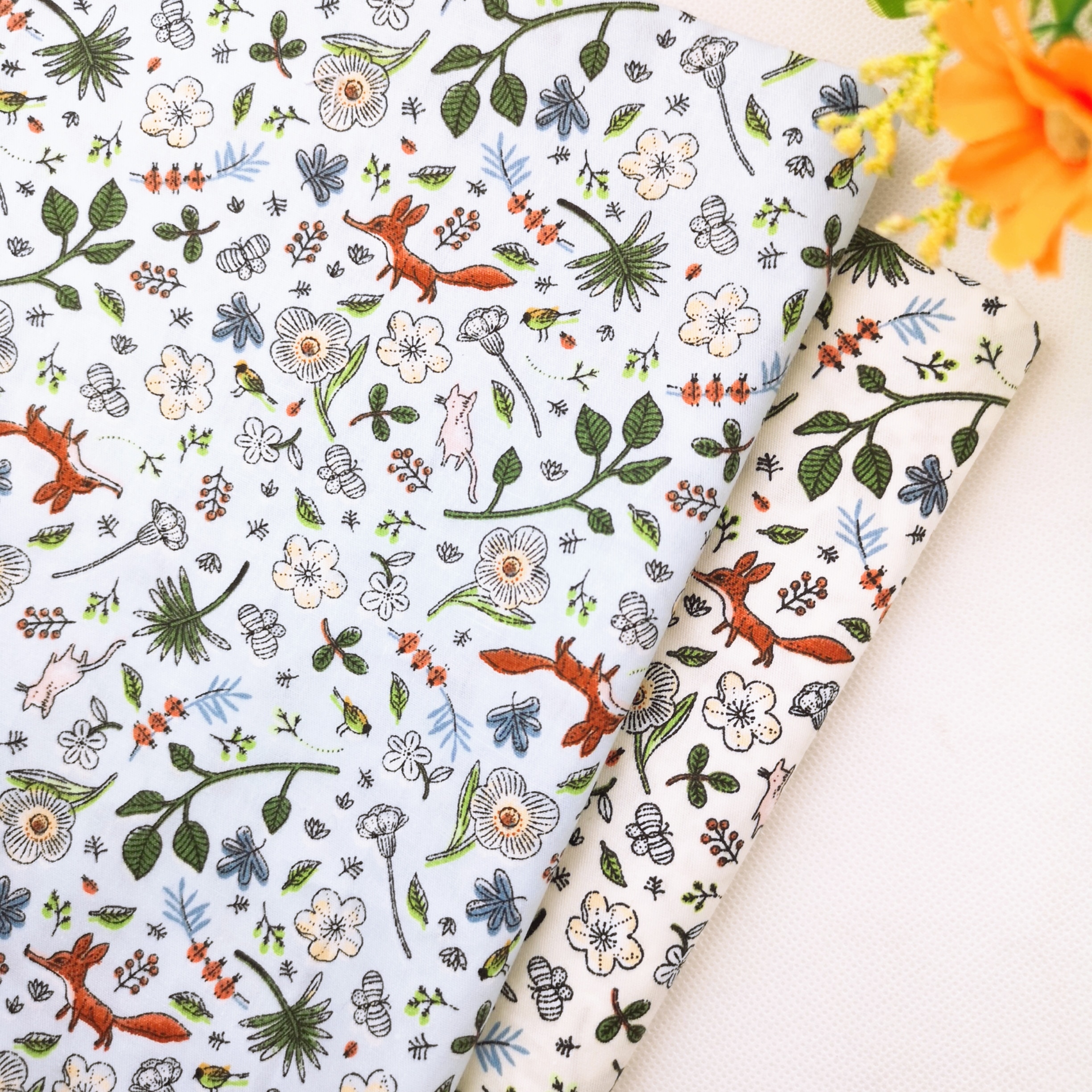 Vos Blad Diy Naaien Ambacht Ademende Stof Babykleding Tissus Tecido Tilda Kleding 100% Katoen Twill Stof Patchwork Handgemaakte