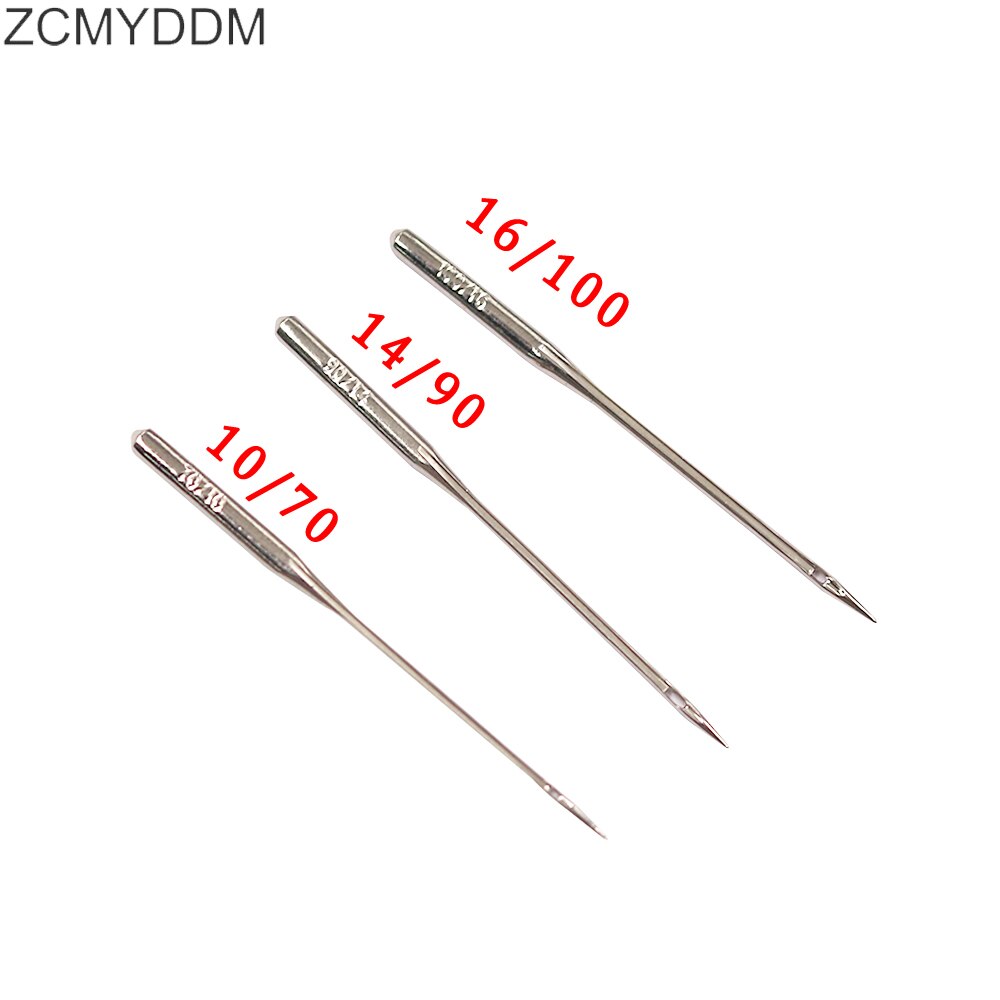Zcmyddm 20 kpl/setti hopea ompelukoneneulat ruostumaton teräs 70/10 90/14 100/16 farkut ja yleiset itse ompelutarvikkeet