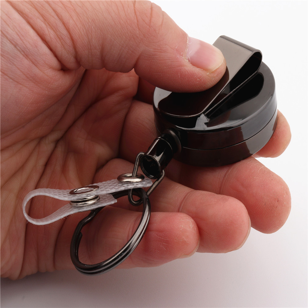 Metalowy szary chowany i wyciągany identyfikator identyfikatora smycz identyfikator z plakietką pokrowiec na karty kołowrotki brelok robić kluczy klipy uczeń gabinet