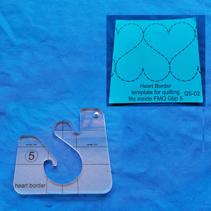 Free Motion Quilting Template Series 5 with Quilting Frame for Domestic Sewing Machine (TK(Q5-02)): (Q5-02)