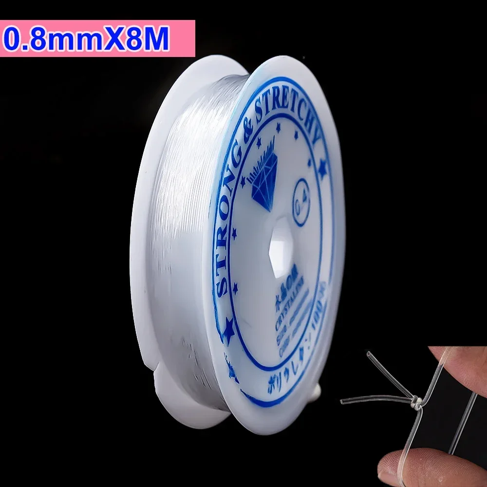 DIY pulsera de cristal transparente cuerda hilo elástico con cuentas usando cuentas pulsera cuerda banda de goma línea de pesca cuerda fabricación de joyas