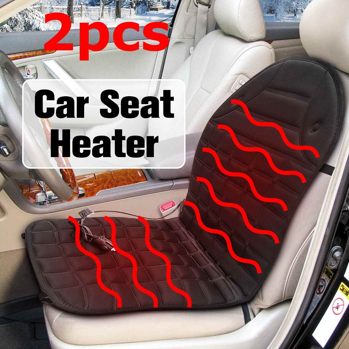 2 Pcs/1 Pcs 12V Snelle Verwarmde Car Seat Cover Stoelverwarming Warmer Winter Huishouden Kussen Stoelverwarming kussen