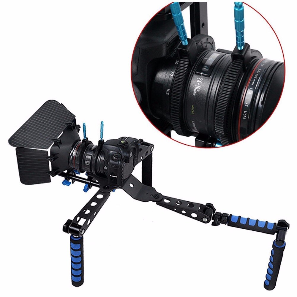 Follow Focus Zoom Ring Cameras Accessories Adjustable Rubber Gear Ring Belt with Aluminum Alloy Grip for DSLR Camcorder Camera