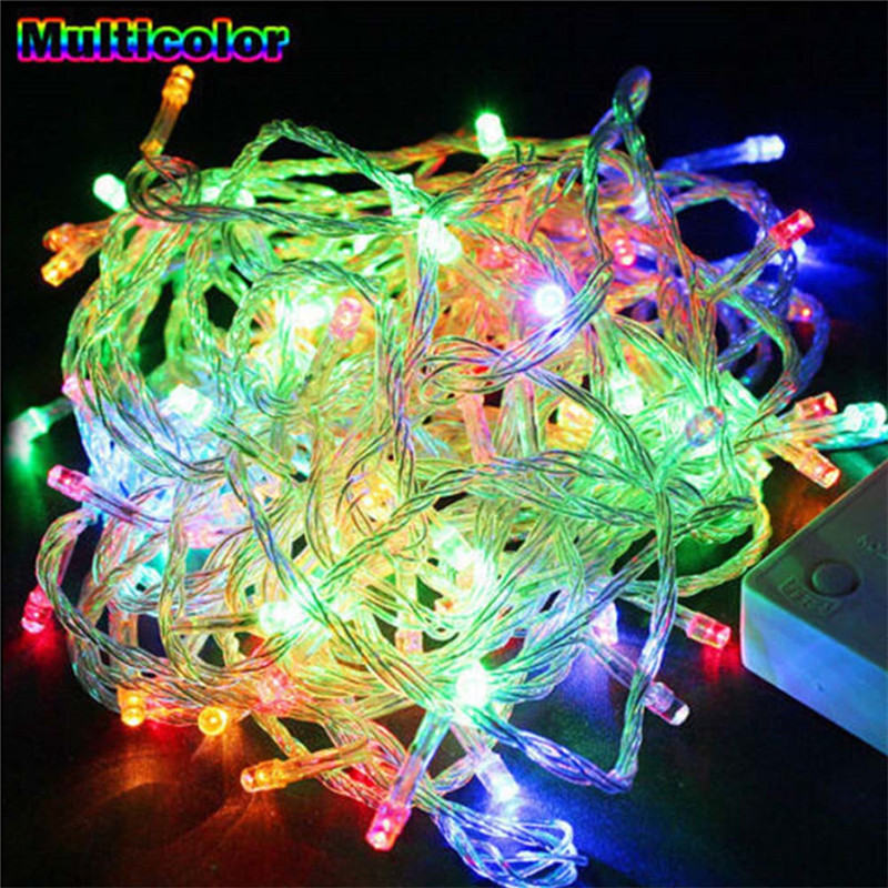 20M 200LEDs LED String Light AC220V AC110V 9 Colors Festoon lamps Waterproof Outdoor Garland Party Christmas Decoration: Multicolor / 20M (US 110V)