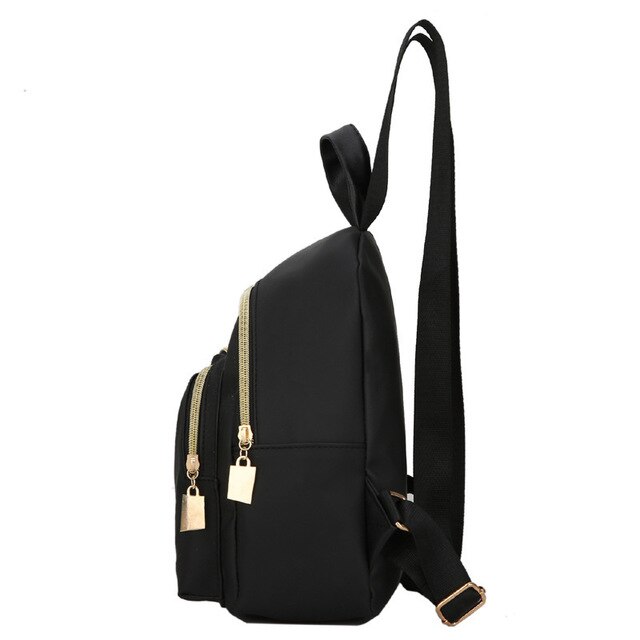 PAMA SKIN Women's bags casual Oxford cloth backpack nylon school bag Multi-function Small Backpack Female