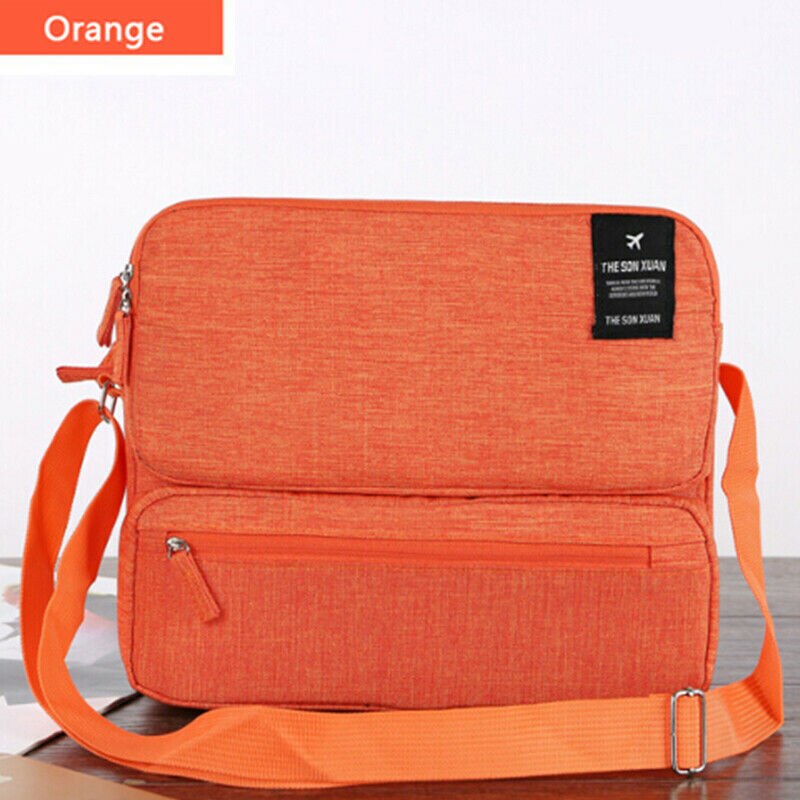 Bolso de viaje Unisex para hombre y mujer, bolsos de un solo hombro, bandolera con capacidad de viaje, cruzado, multibolsillos: Naranja