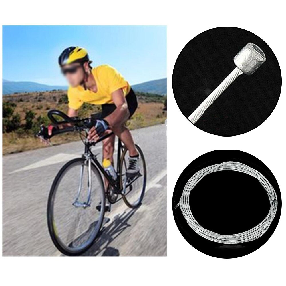 10Pcs 2M Mountain Bike Brake Cable Bicycle Brake Line Shifter Gear Brake Cable Core Inner Wire For MTB Or Road Bikes