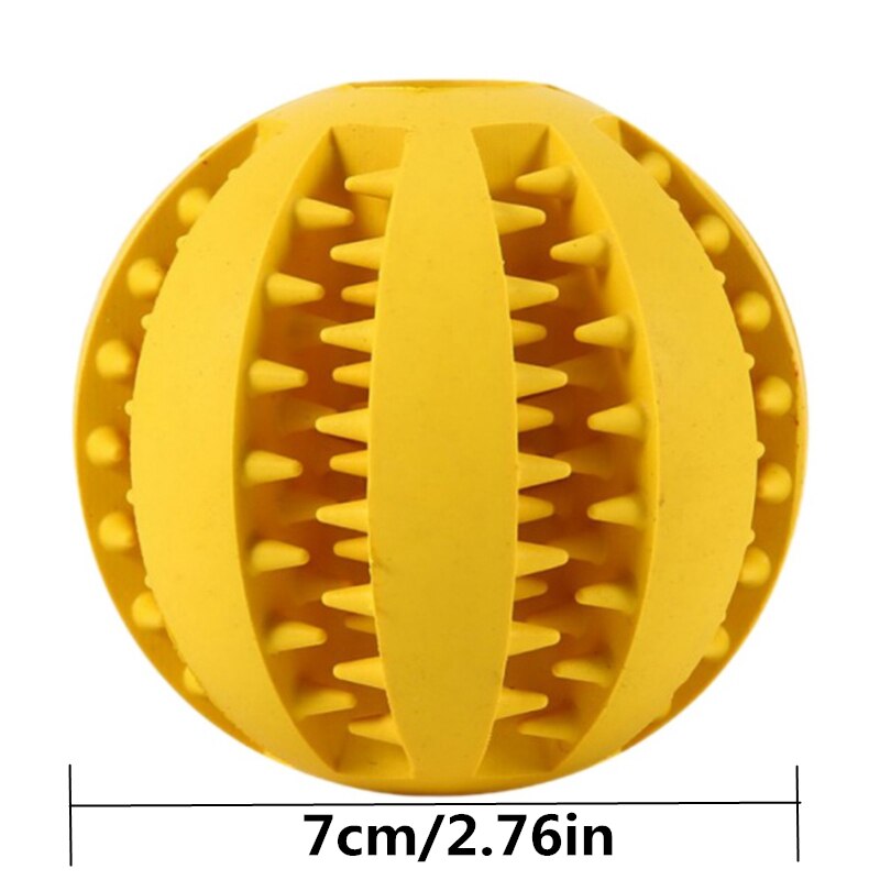 Natural Rubber Rottweiler Dog Toys: 7cm yellow